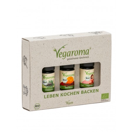 Backwelten "Zimt trifft auf Wald" - Geschenkset mit Rezeptkarten Vegaroma