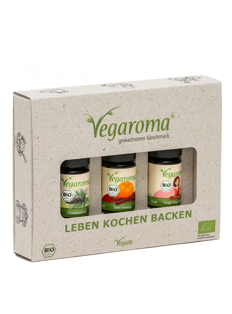 Backwelten "Zimt trifft auf Wald" - Geschenkset mit Rezeptkarten Vegaroma